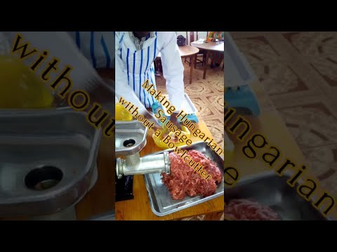 Cooked Sausages - How to Make Hungarian Sausages Without a Bowlcutter Machine at home.