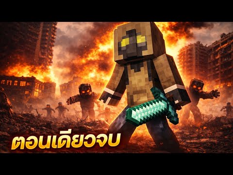 “เมื่ออารยธรรมพังทลาย เหลือเเต่เพียงความหวัง” | Minecraft in Zombie apocalypse ( ตอนเดียวจบ 1-4 )