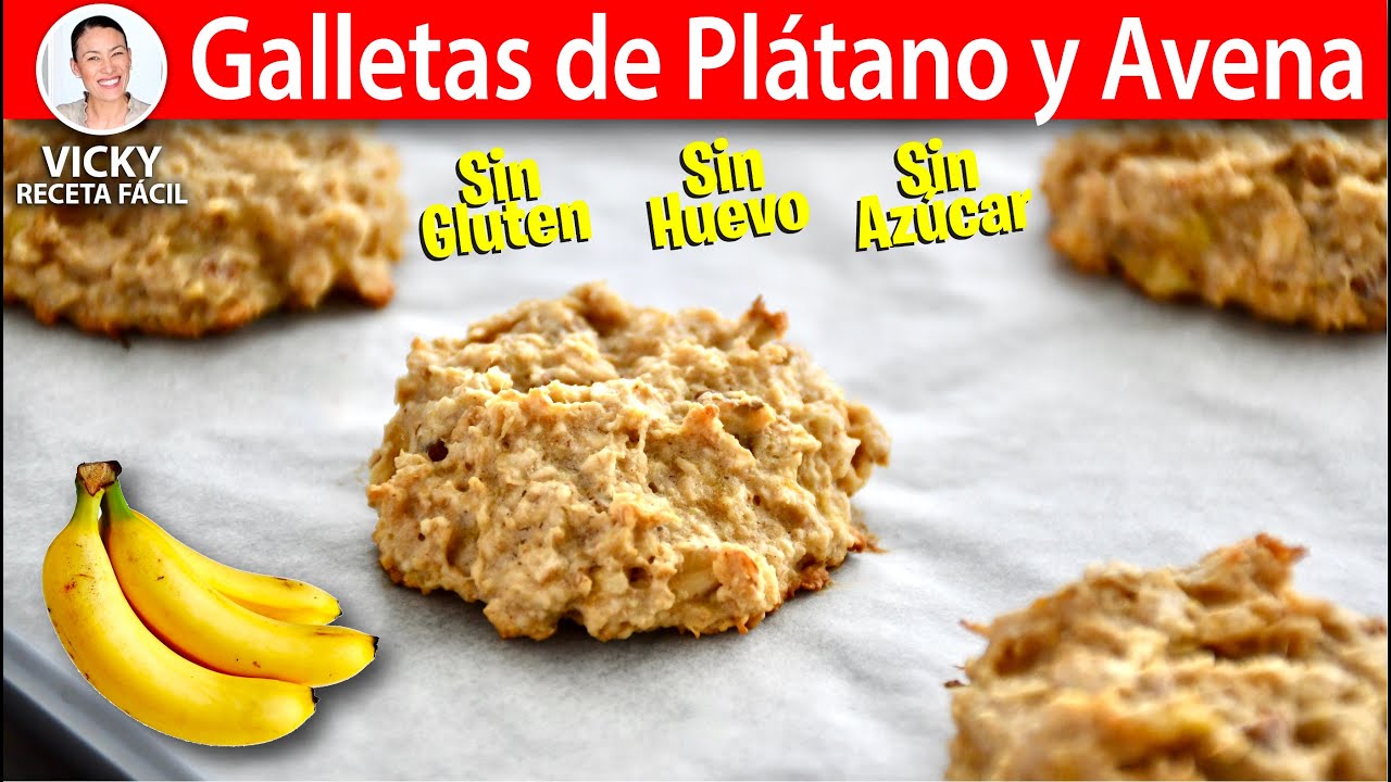 GALLETAS DE PLATANO Y AVENA | Vicky Receta Facil