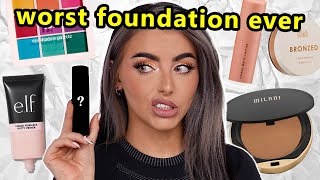 Is this the WORST foundation ever? Testing CHEAP drugstore makeup!