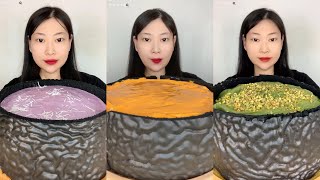 ASMR EATING LAVA CAKES | DUBAI CHOCOLATE AND CREAMY CAKE EATING SOUNDS MUKBANG
