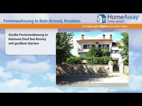 Istrien: Große Ferienwohnung in kleinem Dorf bei Rovinj mit großem Garten - FeWo-direkt.de Video