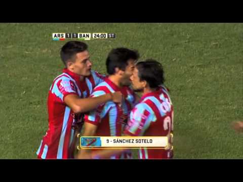 Gol de Sánchez Sotelo. Arsenal 1 - Banfield 1. Fecha 2. Primera División 2016.