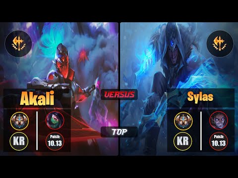 Challenger AKALI [Conqueror] (Top) VS  SYLAS - Challenger KR Patch 10.13