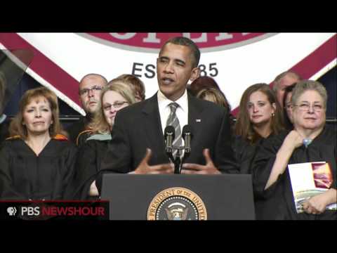 President Obama Delivers Commencement Speech At Joplin High School