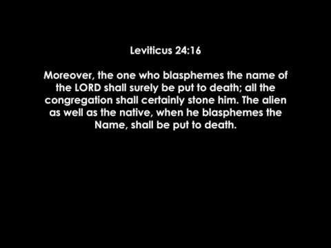 Offensive Things in the Bible - Leviticus 24