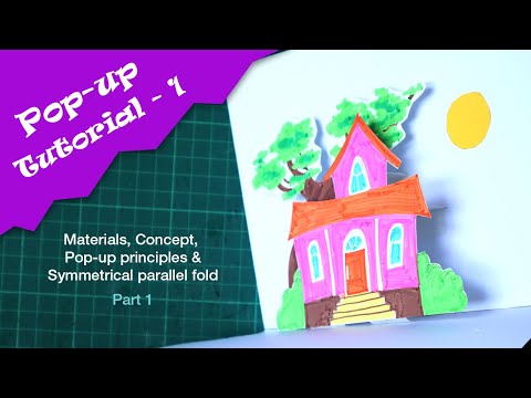 Pop-up Tutorial 1 - Materials, Concept, Pop-up Principles, symmetrical Parallel folds - Part 1