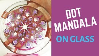 Dot Art - Dot Mandala on glass