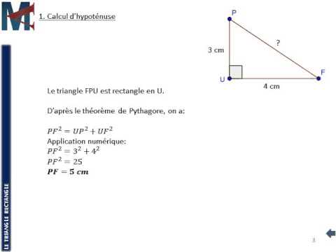 comment appliquer théorème pythagore