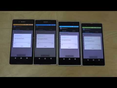 Sony Xperia Z3+ vs  Sony Xperia Z2 vs  Sony Xperia Z1 vs  Sony Xperia Z   Benchmark Speed Test 4K
