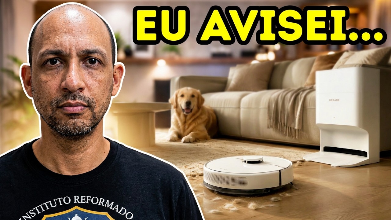 Miniatura da avaliação em vídeo de Robô Aspirador Dreame D15 Plus com Autoesvaziamento e Sucção de 13.000 Pa