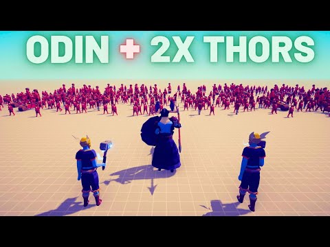 ODIN & 2x THOR vs ALL FACTIONS ARMIES - TABS - Totally Accurate Battle Simulator