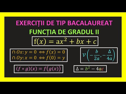 FUNCTION EQUATION OF 2ND DEGREE BACCALAUREATE MATH SOLVED EXERCISES SUBJECT 1 M2 MATH INFO SCIENCES