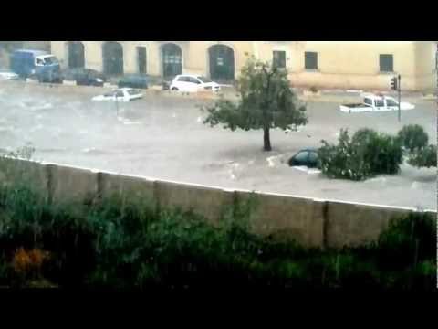 Havy rain in Msida, Malta, September 201