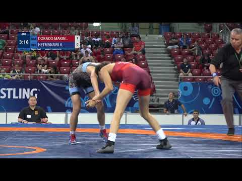 1/8 WW - 53 kg: A. DORADO MARIN (USA) v. A. HETMANAVA (BLR)