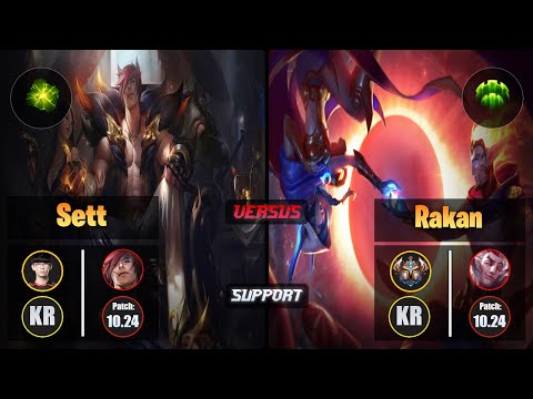 Irove SETT (Support) [Aftershock] VS RAKAN - Challenger KR Patch 10.24