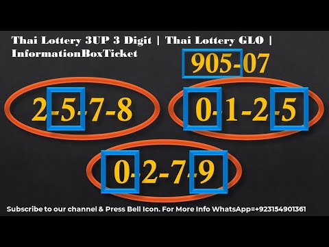 Thai Lottery 3UP 3 Digit | Thai Lottery GLO | InformationBoxTicket 16-3-2022
