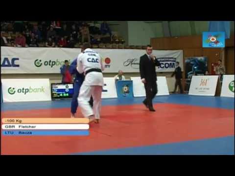 Judo European Open Budapest 2013: Ben FLETCHER (GBR) - Karolis BAUZA (LTU) Elimination [-100kg]