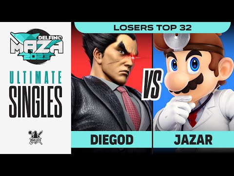 DELFINO MAZA 2023: DieG0D (Kazuya | Ken) vs Jazar (Dr. Mario) - Losers Top 32 - SSBU