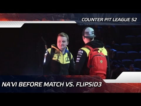Na'Vi before match vs. FlipSid3 @ Counter Pit League Season 2 Finals (ENG SUBS)
