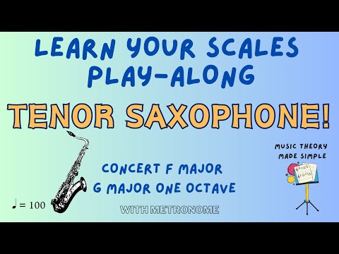 🎷TENOR SAX G major scale PLAY-ALONG challenge  🎷🎶
