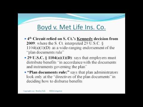 ERISA Litigation 4: ERISA's "Plan Documents Rule"