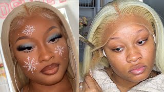 Blonde 40’ Wig Install // Winter Ice Queen Makeup