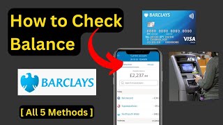 [ 5 methods ] Check Barclays Balance | View your Balances Barclays UK | Check Account Balance