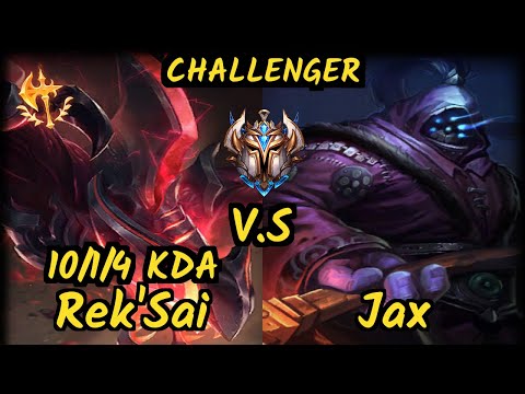 MVP Yondu (REK'SAI) vs JAX - 10/1/4 KDA JUNGLE CHALLENGER GAMEPLAY - KR
