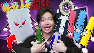 文房具版『ひみつのおるすばん』でついにボスが現れたロブロックス！(文房具たちの放課後)