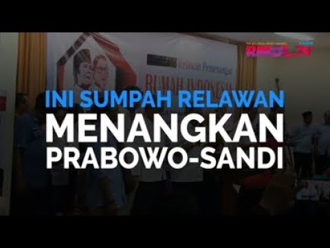 Ini Sumpah Relawan Menangkan Prabowo-Sandi