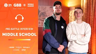  - Middle School 🇧🇪 I GRAND BEATBOX BATTLE 2021: WORLD LEAGUE I Pre-Battle Interview