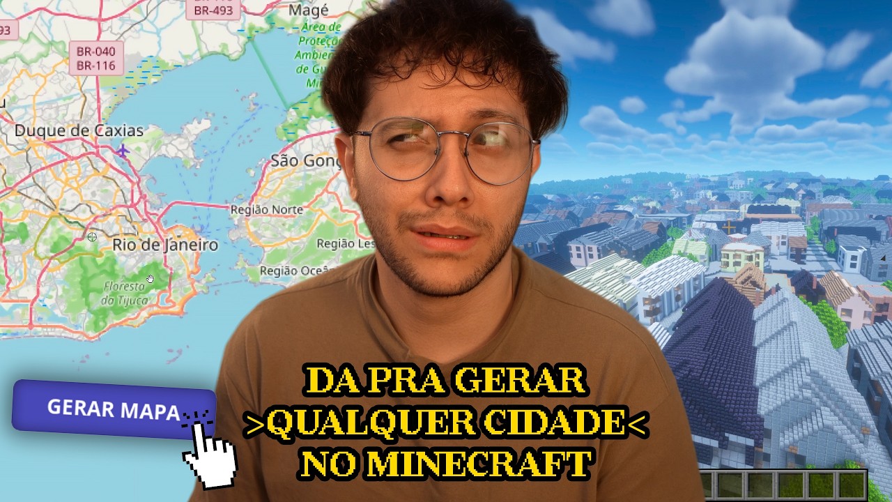 esse programa CONVERTE O MUNDO REAL em mapa de minecraft