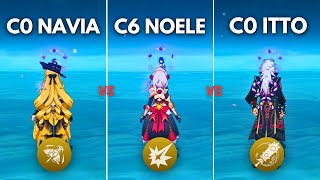 Who is the BEST GEO DPS Navia vs Noelle vs Itto ! [ Genshin Impact ]