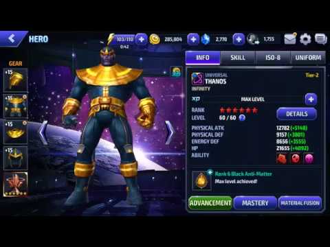 Ranking up Thanos to 6* star and lv 60 MARVEL FUTURE FIGHT