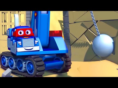 Dane Der Abbruchkran - Carl der Super Truck in Car City 🚚 ⍟ l Auto und Lastwagen Bau Cartoons