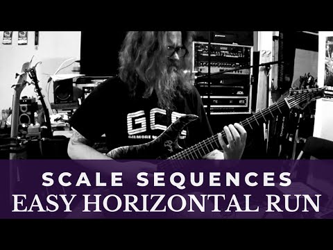 Easy Horizontal Run From Overlapping Scales - Lead Guitar Lesson on Scale Sequences