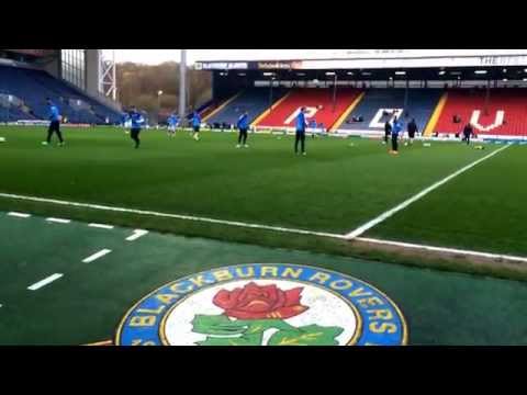 Brighton & Hove Albion players come out for warm up v Blackburn Rovers | 1st April 2014