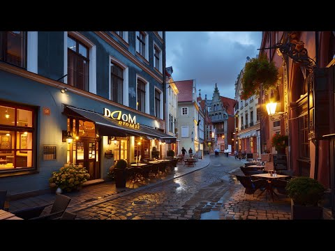 Riga Latvia: Walking Tour of Beautiful Old Town Streets (4K UHD)