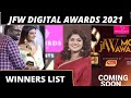 JFW DIGITAL AWARDS 2021 JFW DIGITAL AWARDS WINNERS LIST PART 1 SOORARAI POOTRU APARNA DHEE