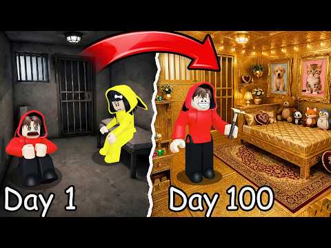 Yuta, Mio Dan Baby Celine Menghias Penjara Dari Hari Pertama Sampai Ke 100 || ROBLOX