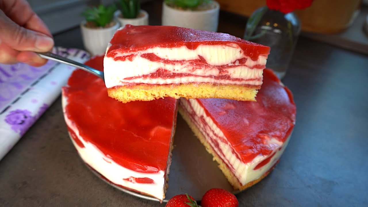Erdbeer-Schmand-Torte - Einfache Rezepte