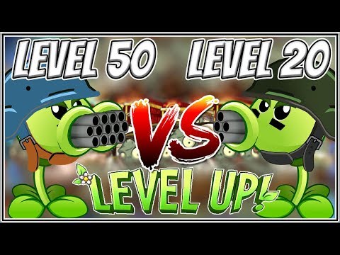 Peashooter Basic At Level 20 vs Peashooter Basic At Level 50  Plants vs Zombies 2 Epic Hack