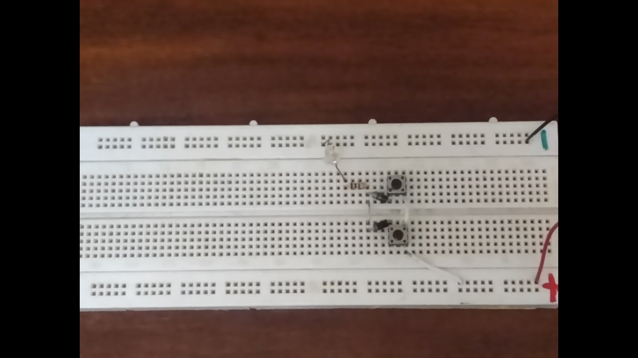 OR Gate with diodes on a Breadboard