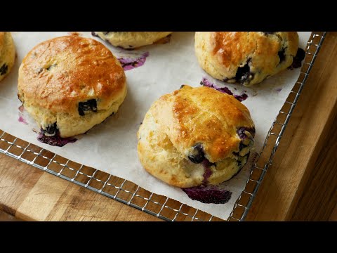 Scones mit Blaubeeren Backen (Rezept) 🫐🫐🫐 || Baking Blueberry Scones (Recipes) 🫐🫐🫐 || [ENG SUBS]