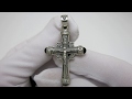 Відео огляд Срібний хрестик з оніксом вкх73