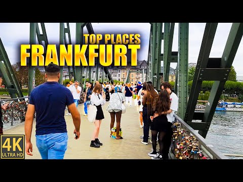 FRANKFURT Walking Tour 2023 | 4K video | Germany Top Places