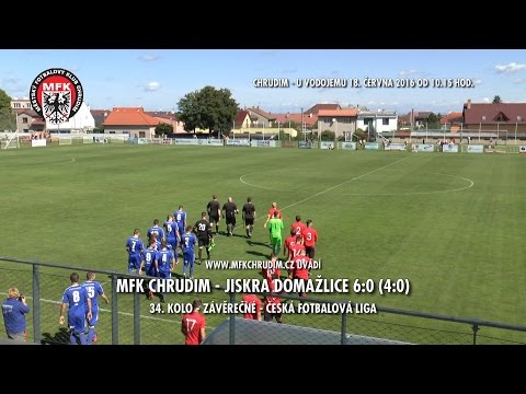 MFK CHRUDIM - JISKRA DOMAŽLICE 6:0 - ČFL - 34. KOLO -  góly - rozhovory - Chrudim 18.6.2016