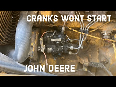 JOHN DEERE Fuel shutoff Solenoid valve diagnose and repair. Cranks wont start
