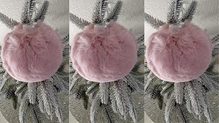 VLOGMAS DAY 1 | FAUX FUR ORNAMENTS DIY | HOW TO MAKE INEXPENSIVE ORNAMENTS ON A BUDGET 2021